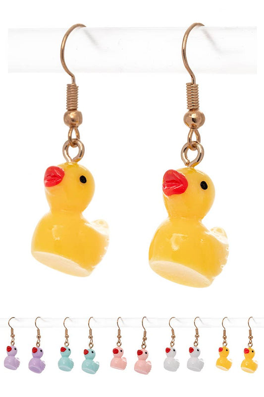 Iconic Rubber Duckling Drop Earrings Set