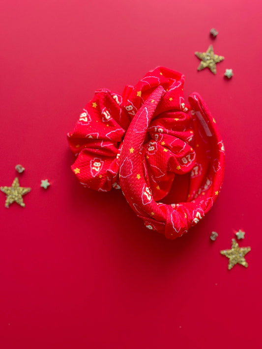 Red 87 Arrowhead Scrunchy