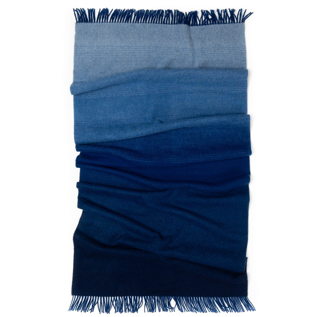 Whisper Ombre Merino Throw in Deep Water