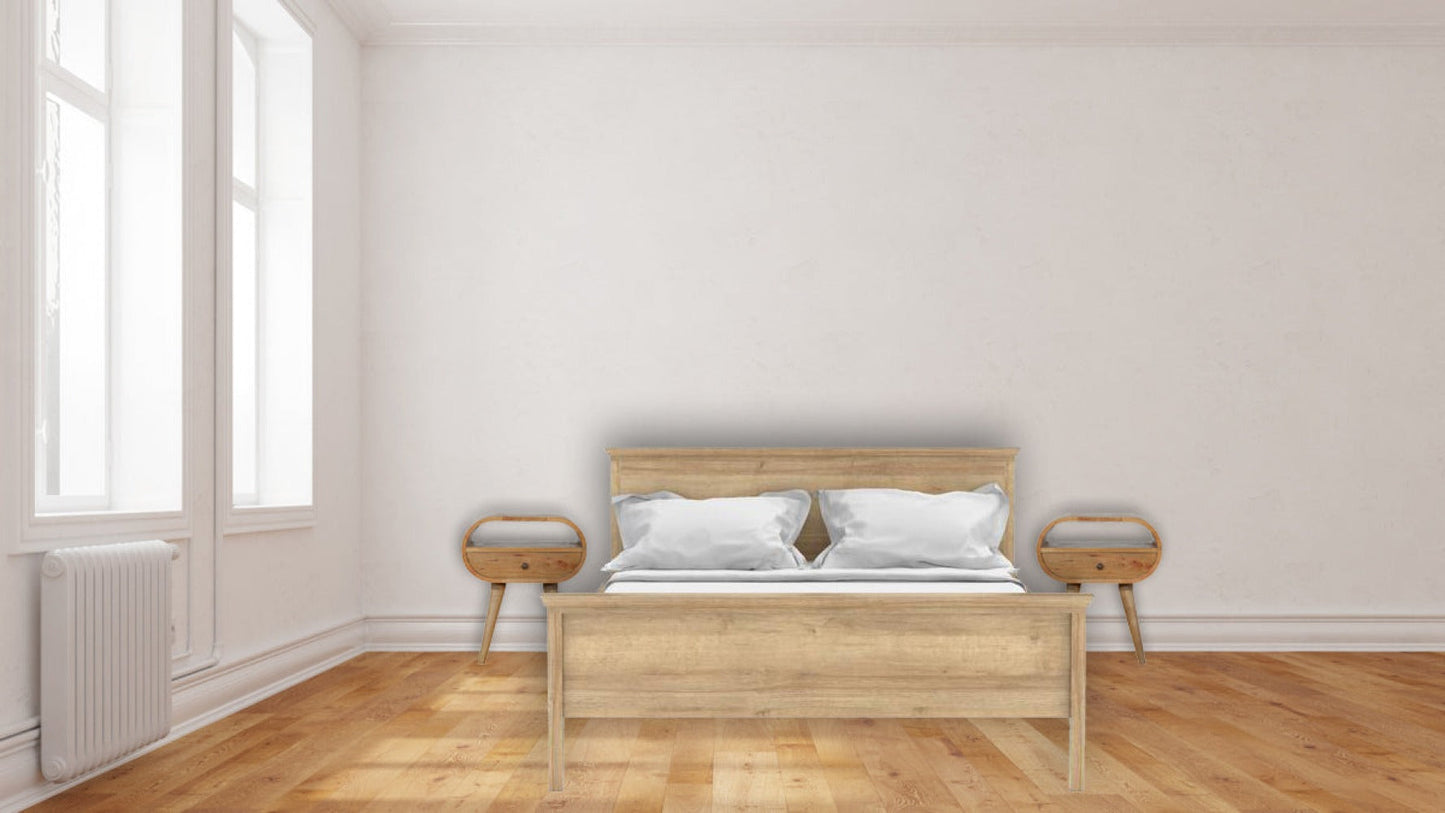 Circular Open Slot Nightstand