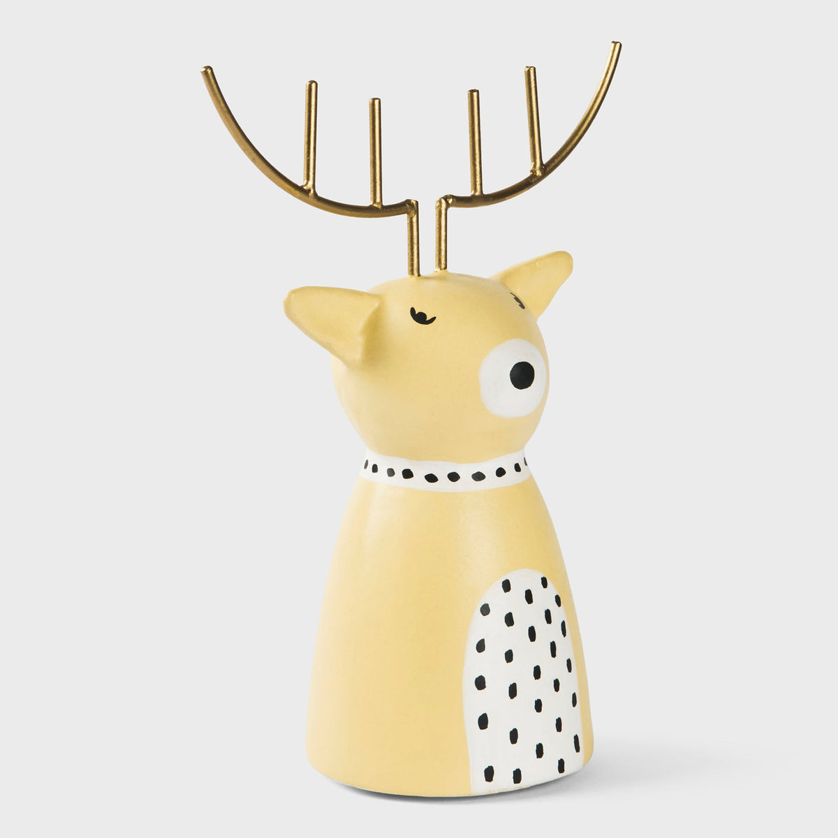Golden Antler Reindeer Figurine