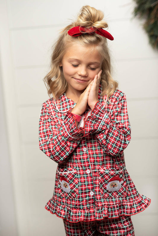 Santa Plaid Pocket Lounge Set