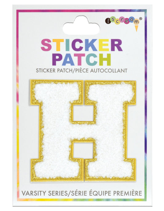 H White Varsity Letter Sticker Patch
