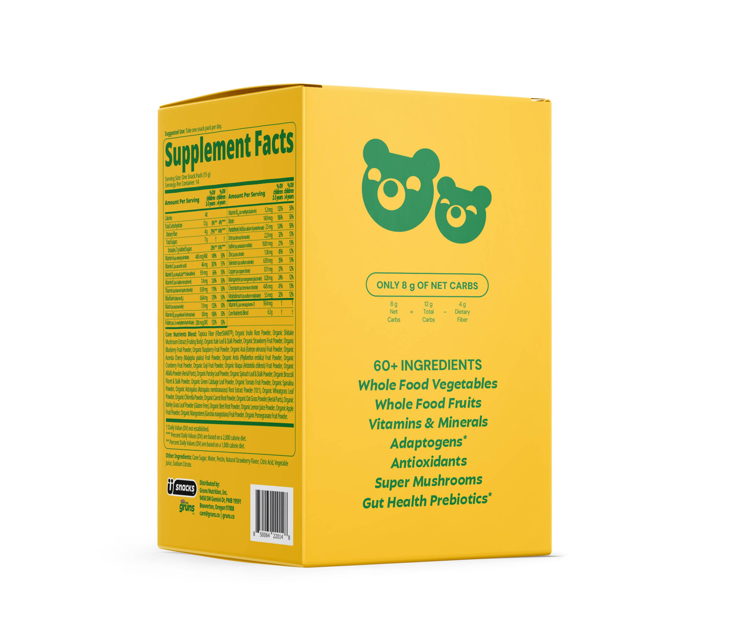 Grüns Kids Superfood Greens Gummies, 14 Servings
