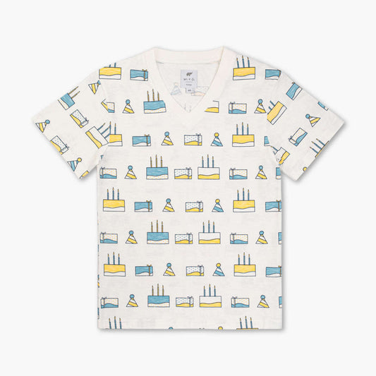 Adult V-Neck Tee - Happy Birthday