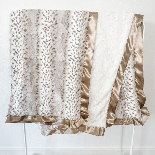 Adult- Snowcat Champagne Blanket