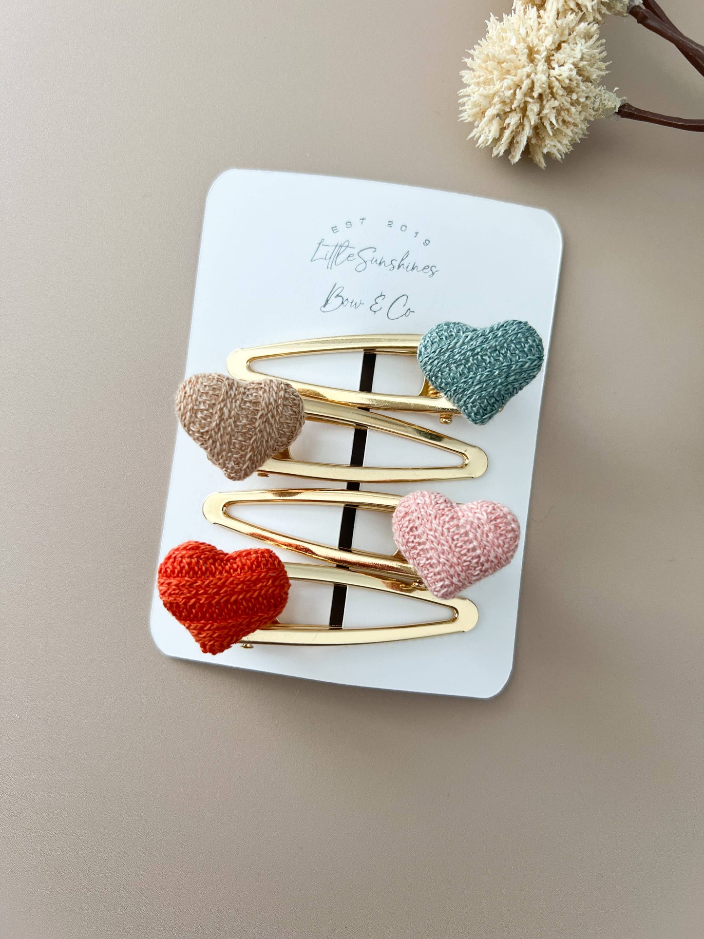 Heart  Hair Clips- Set of 4