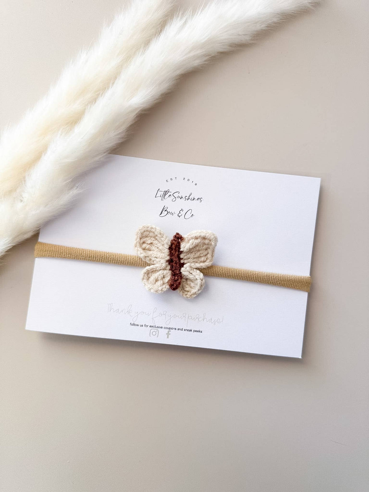 Crochet Butterflies Hair Clips & Nylon Headbands