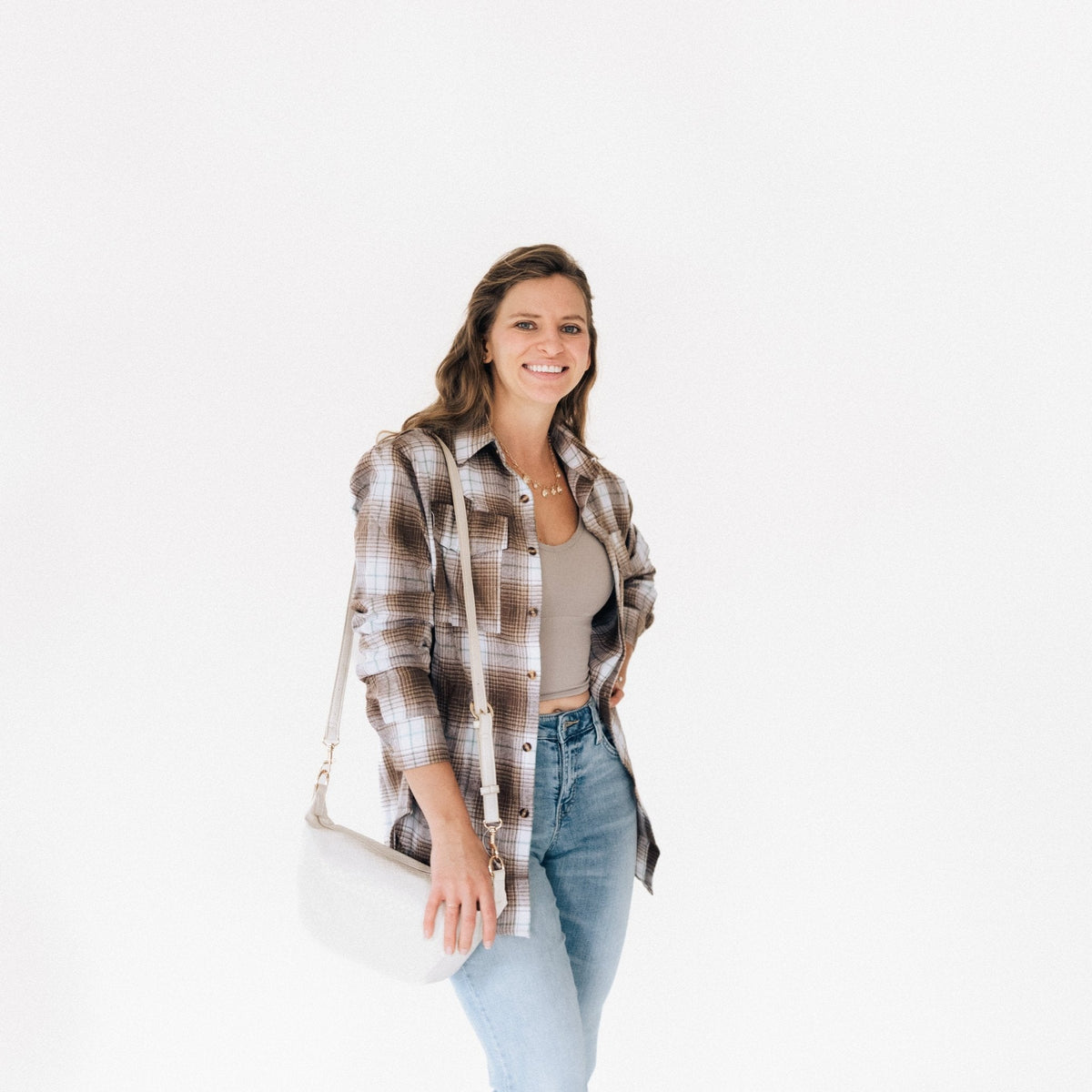 Lightweight Brown Flannel - Adult