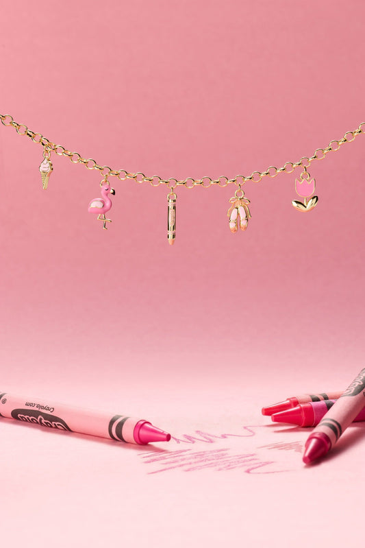 Crayola Tickle Me Pink Charm Bracelet