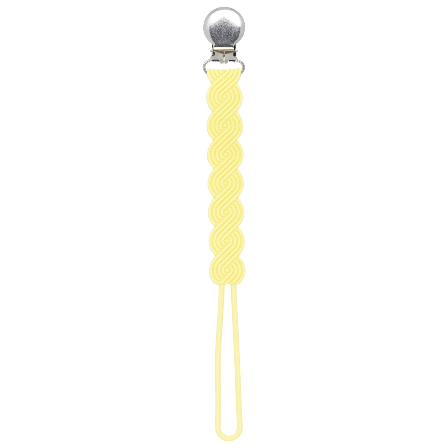 Waverly Baby Yellow All Silicone One Piece Pacifier Clip