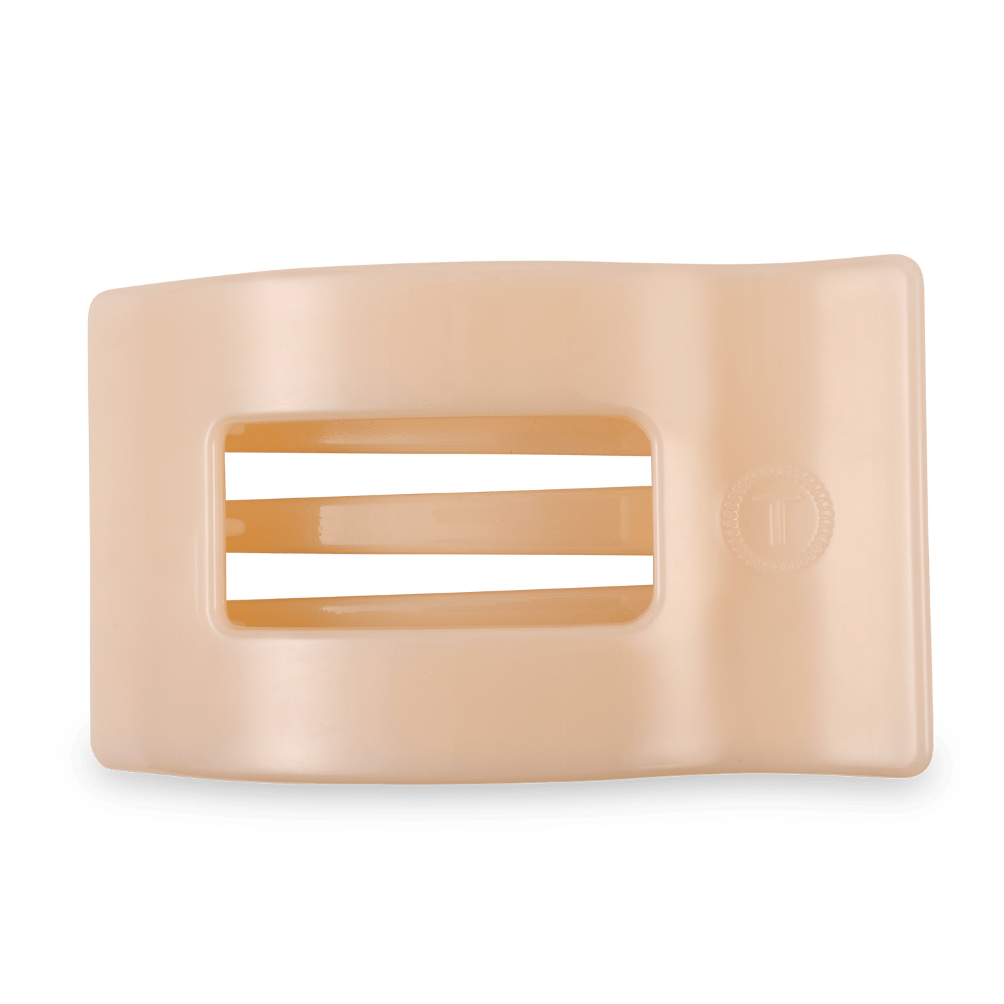 Almond Beige Large Flat Rectangle Hair Clip