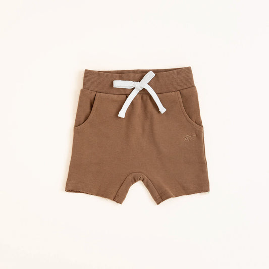 ORGANIC COTTON SHORTS - ALMOND