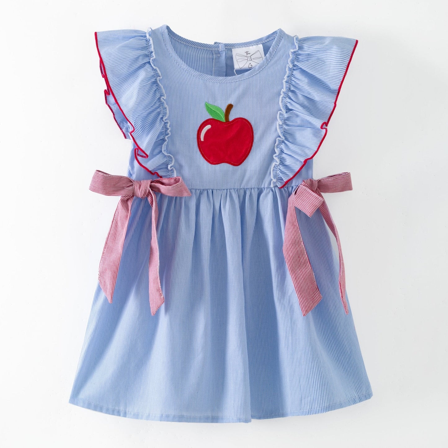 Apple Stripe Tie Dress | Girls Back to School Dress