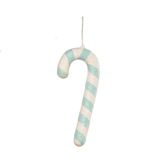 Aqua Candy Cane Ornament by Bethany Lowe Designs