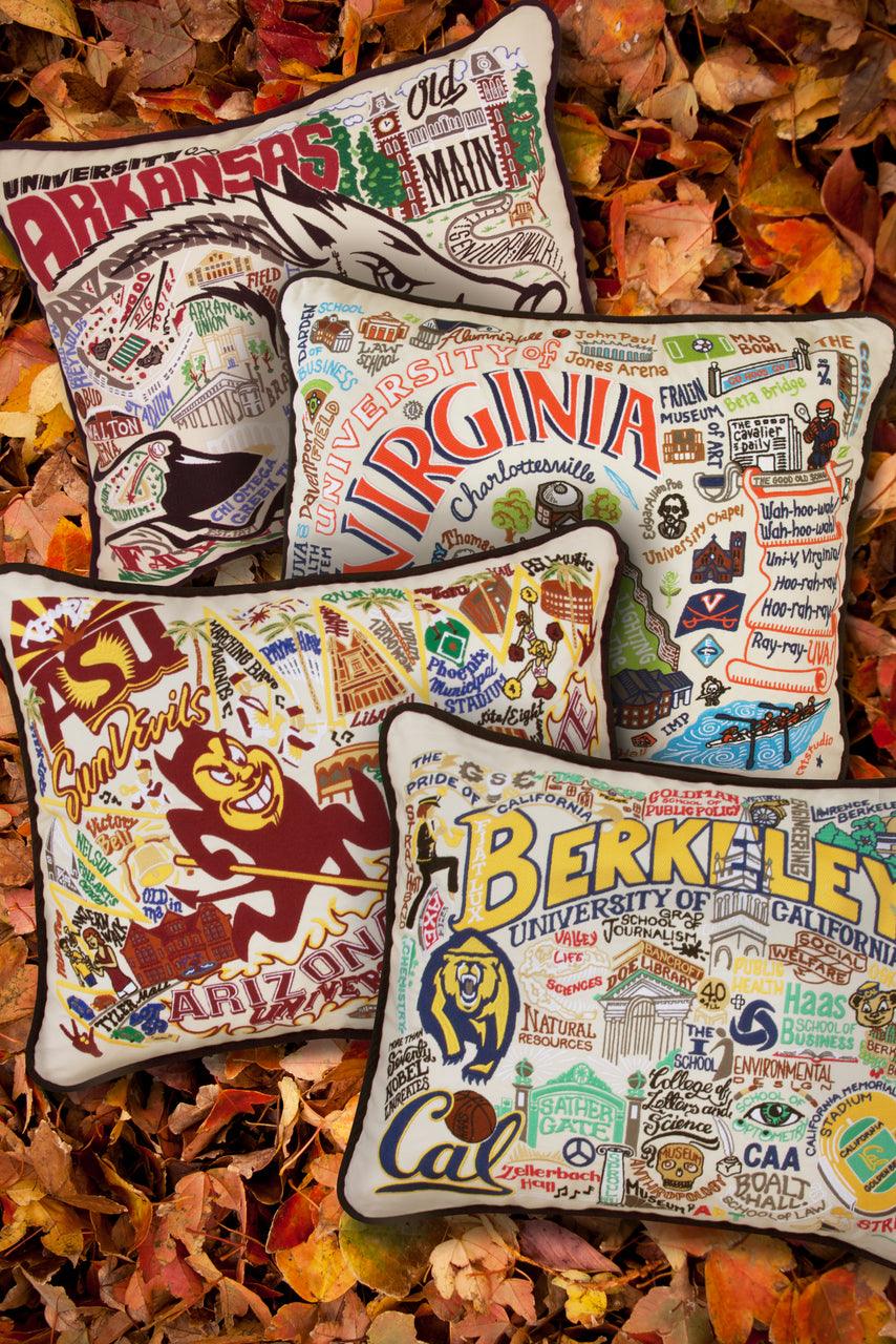 Arkansas, University of Collegiate Hand-Embroidered Pillow