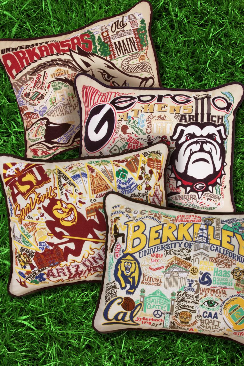 Arkansas, University of Collegiate Hand-Embroidered Pillow