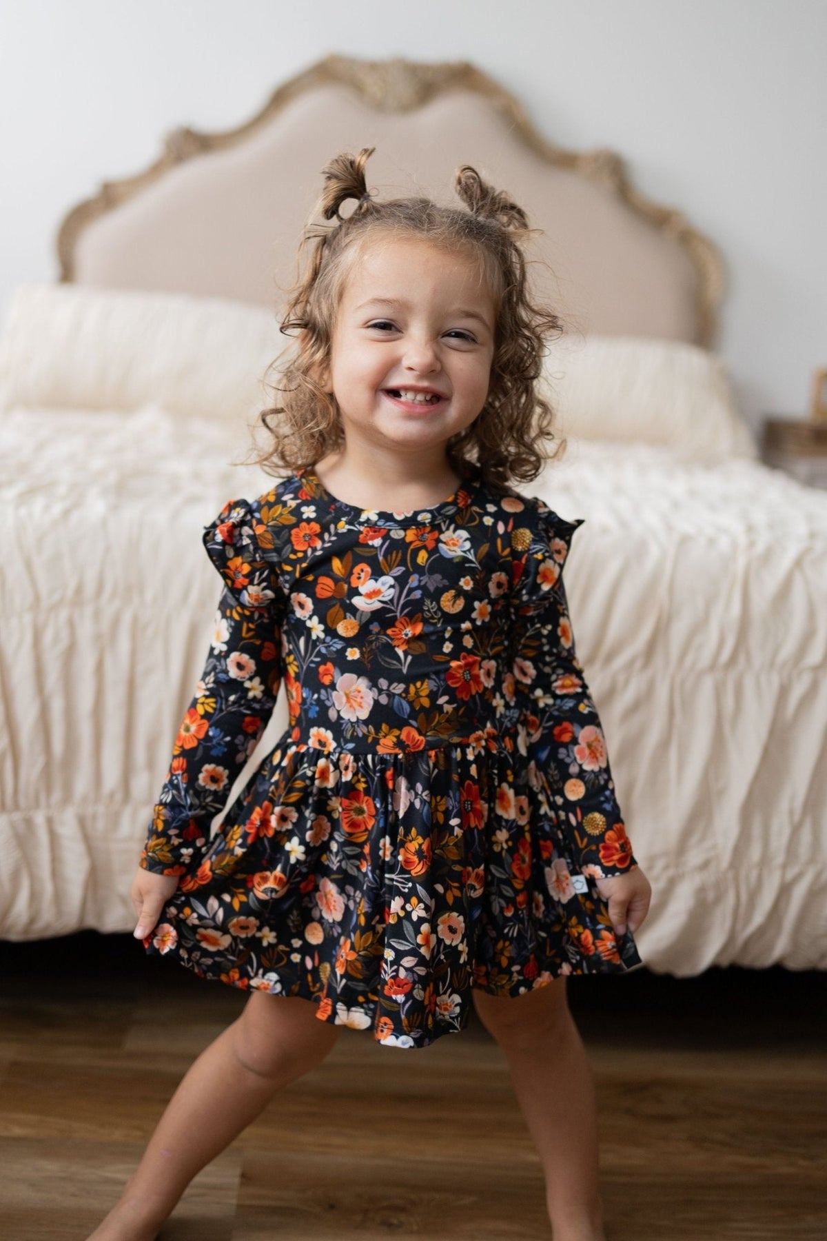 Autumn Bloom Bodysuit Baby Twirl Dress