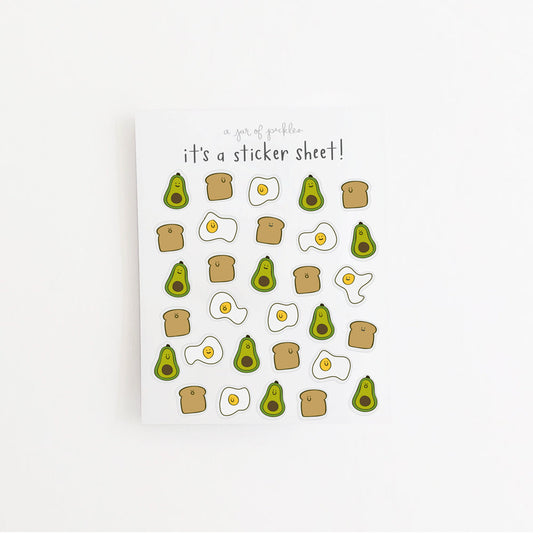 Mini Breakfast Clear Sticker Sheet