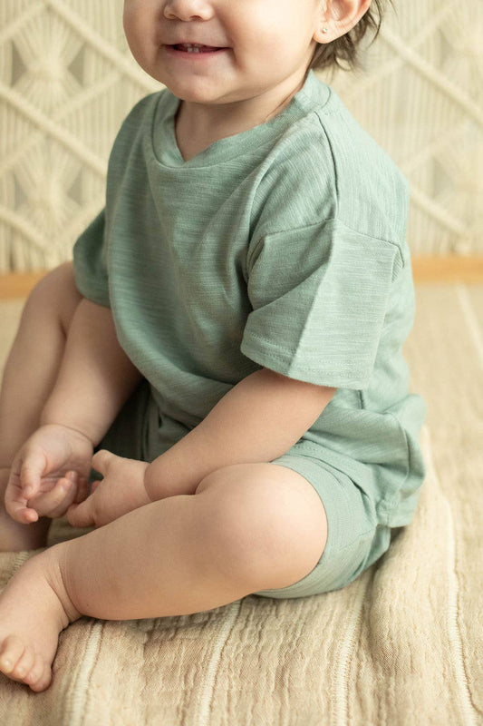 Emoji/Smiley face Short Sleeve Baby Lounge set