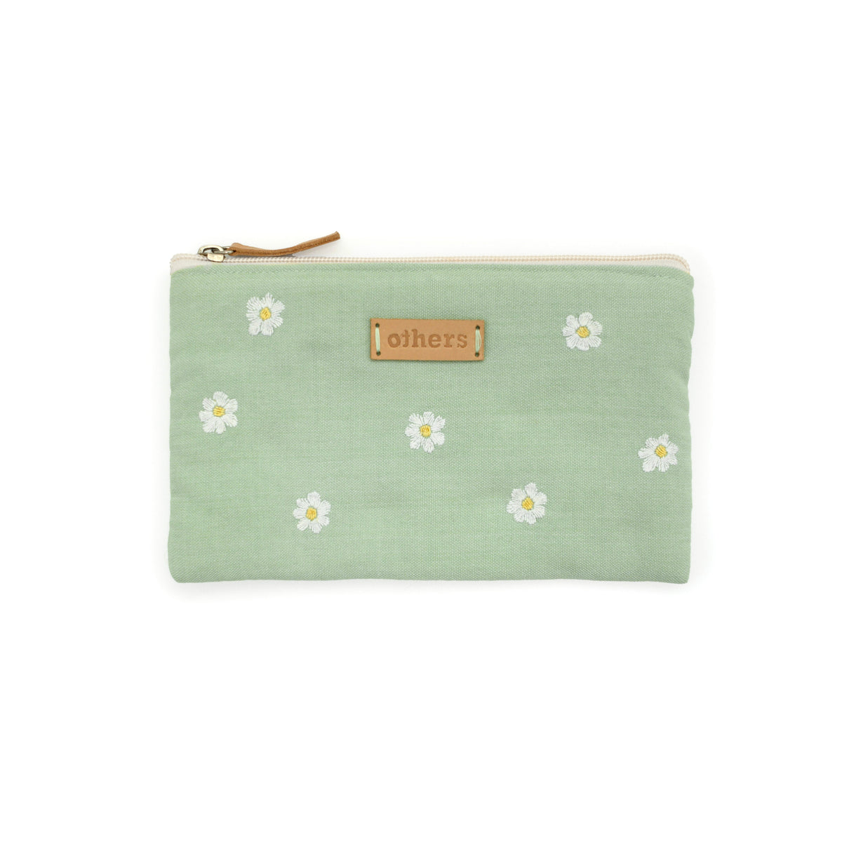 Others Embroidered Coin Purse - Green Floral - Medium