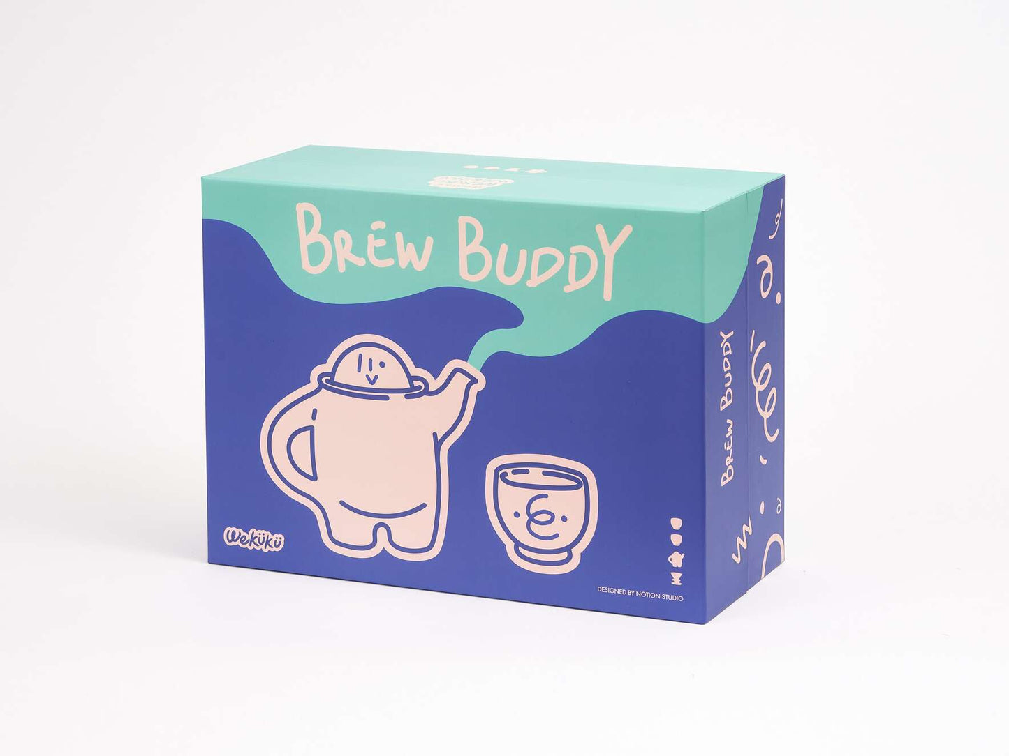 WEKUKU Brew Buddy - Elegant Porcelain Teapot & Coffee Pot (White)