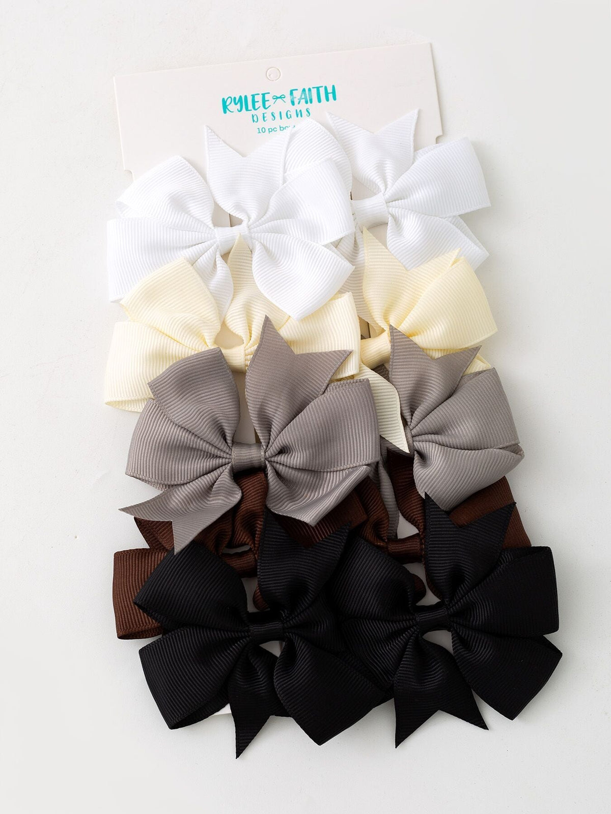 Fall Bow Hair Clip Set