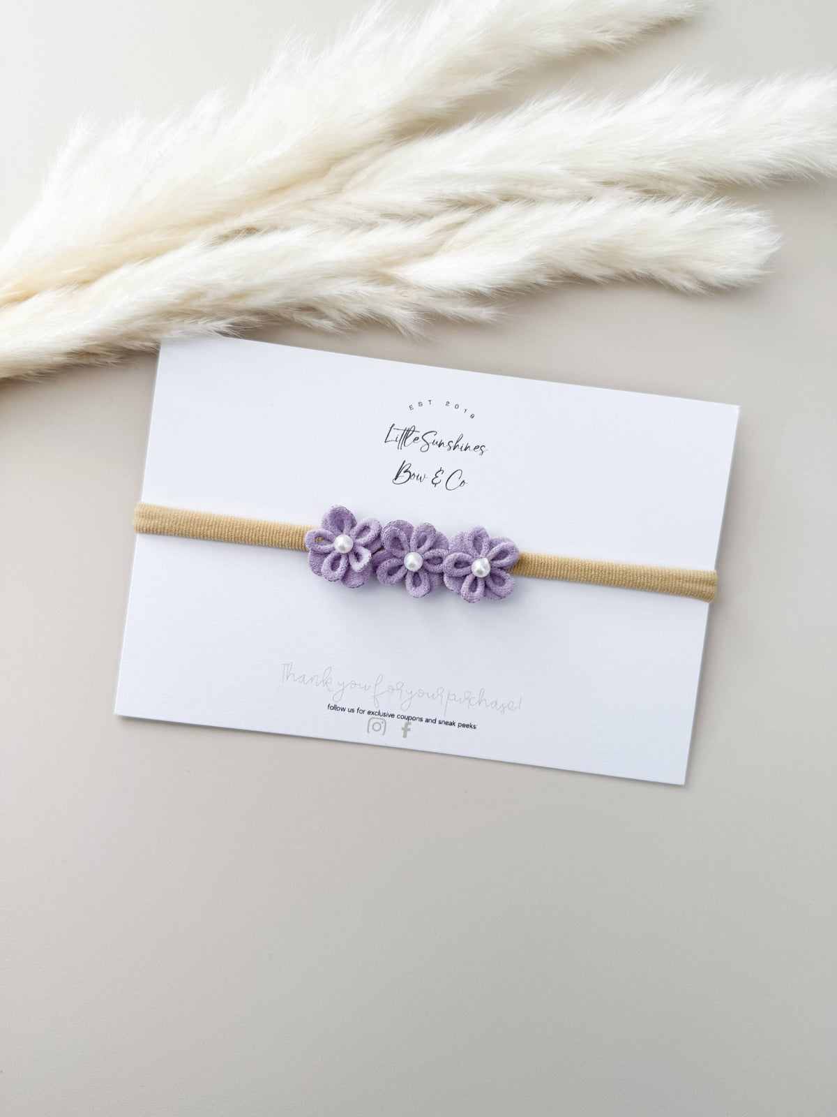 Pearl Flower Hair Clips & Nylon Headband