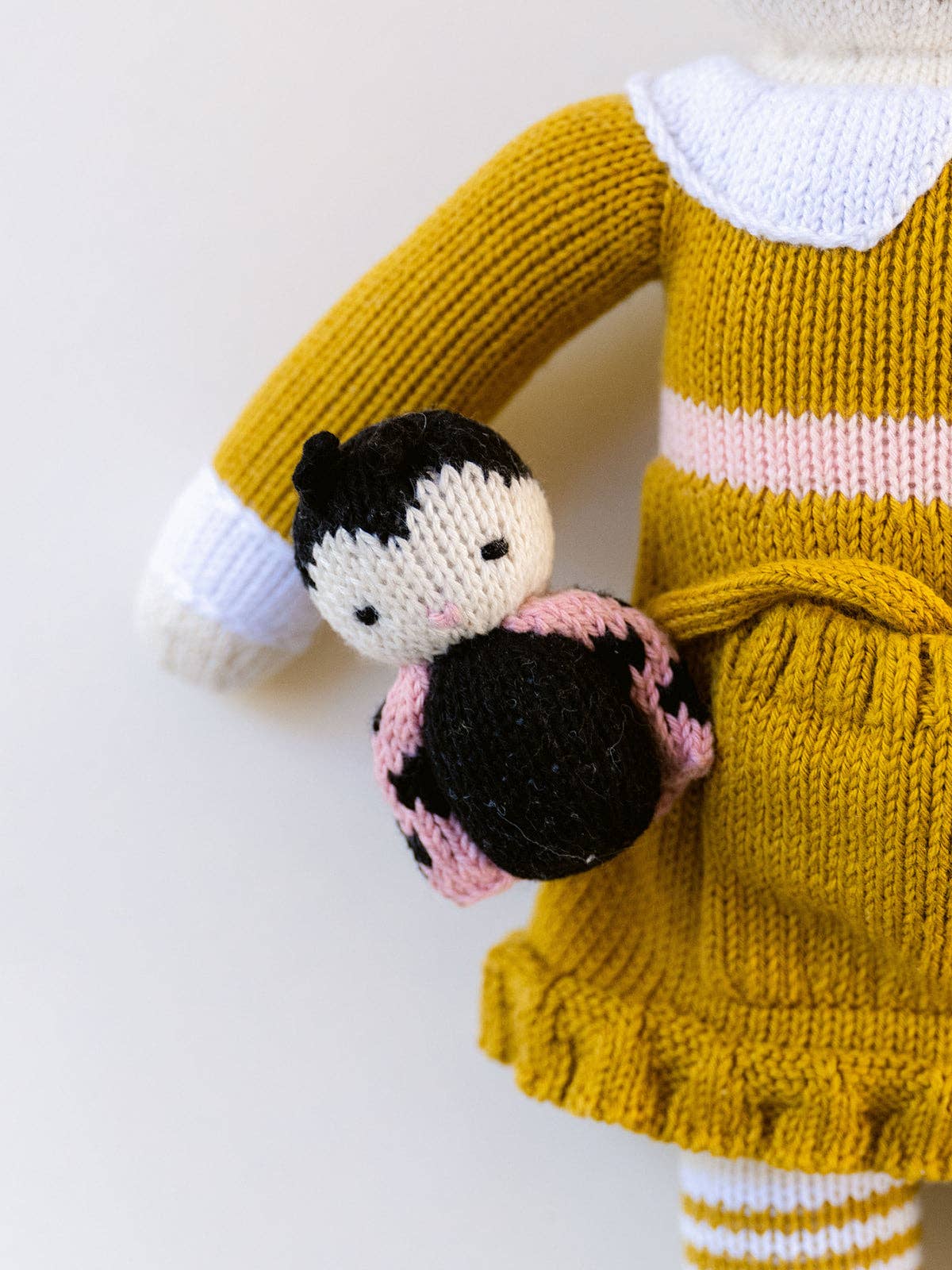 18" Liesel the Llama with 3" Mini Pocket Pal Lexi Ladybug
