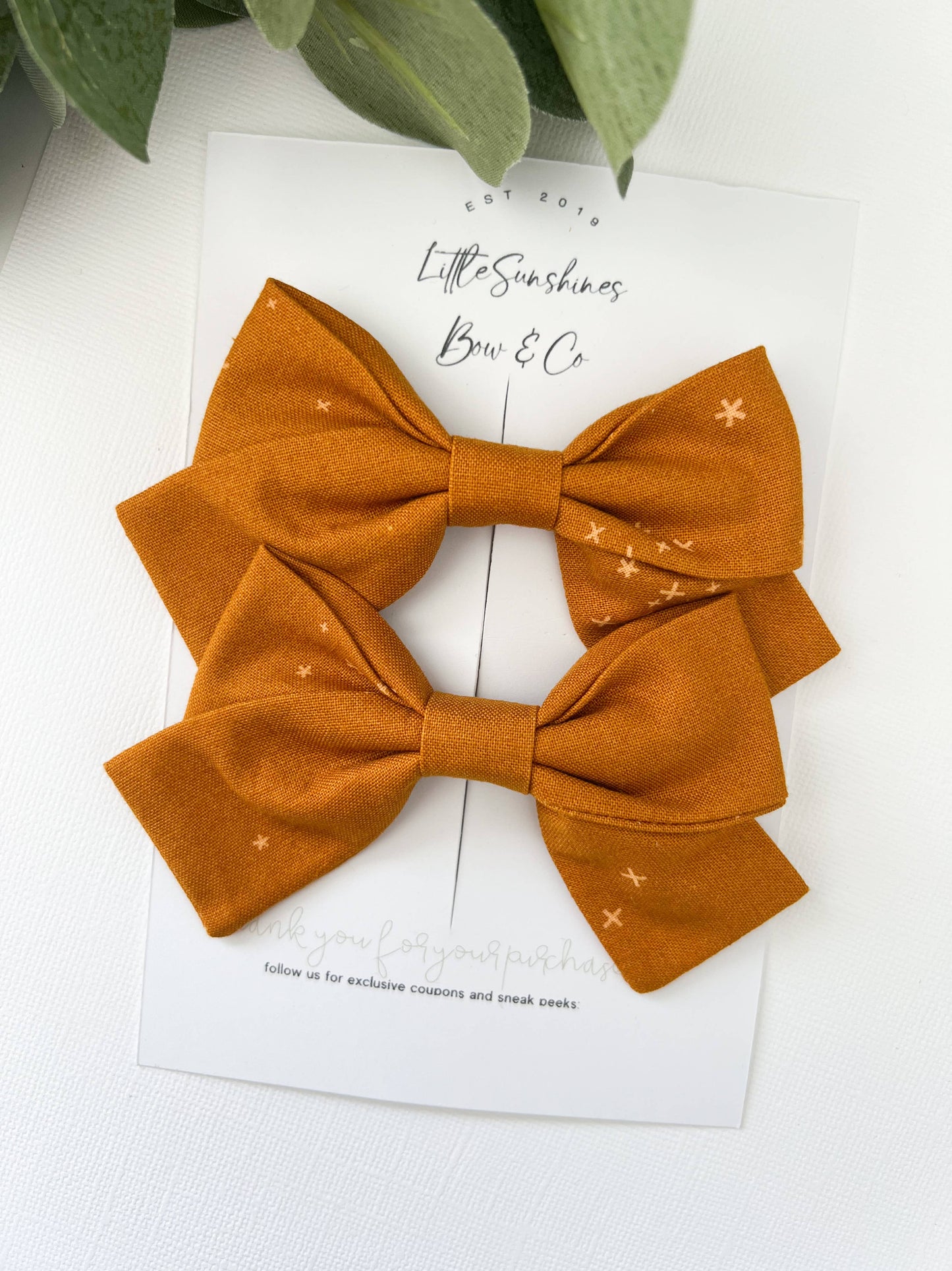 Gold Stars Pinwheel Hair Bow