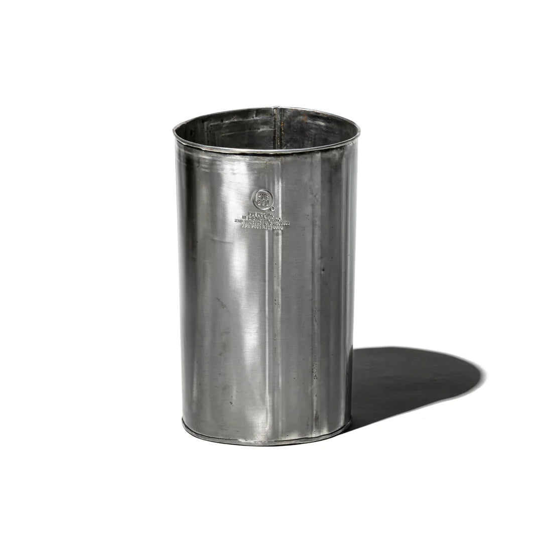 Recycled Steel Trashcan from used oil can