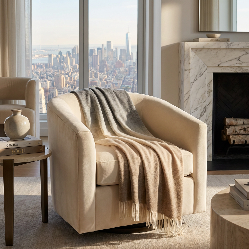 Whisper Ombre Merino Wool Throw – Fog