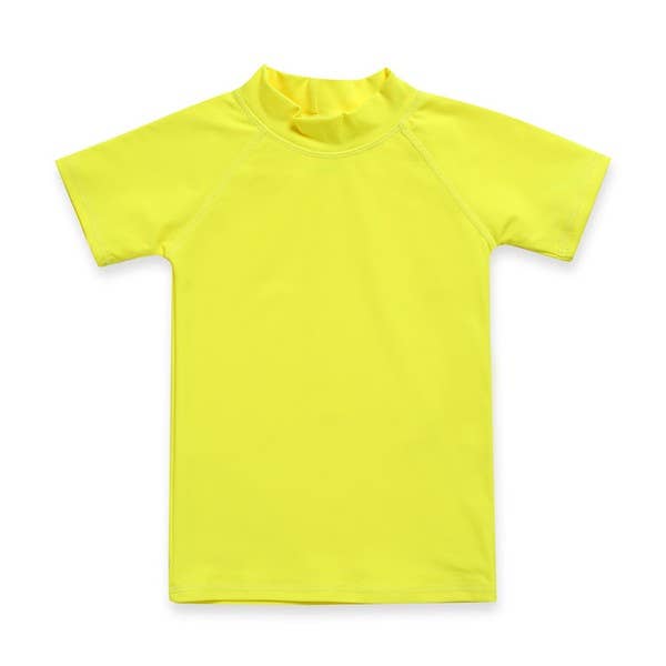 Diving Neon Yellow Short Swim Top