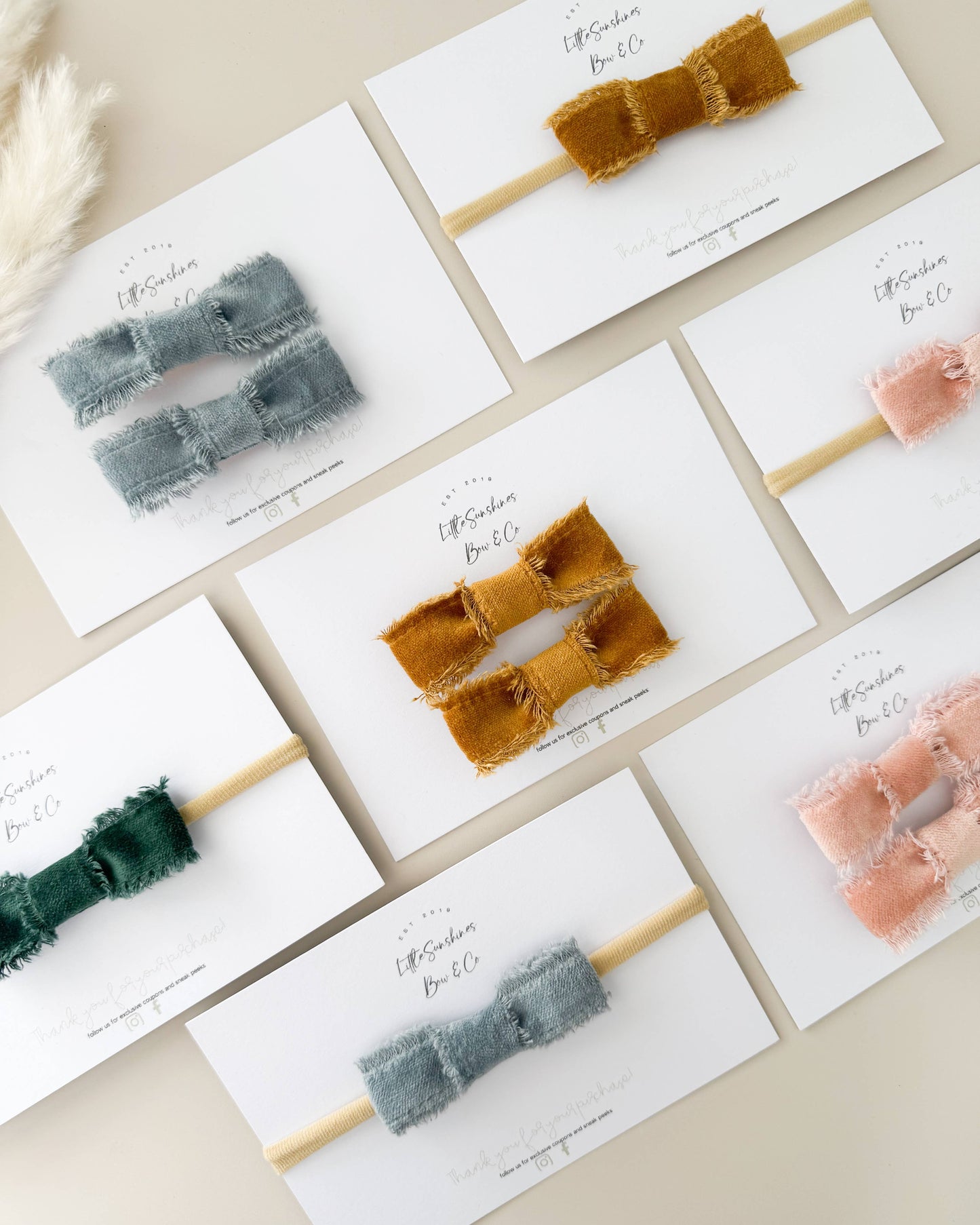 Velvet Fringe Hair Bows