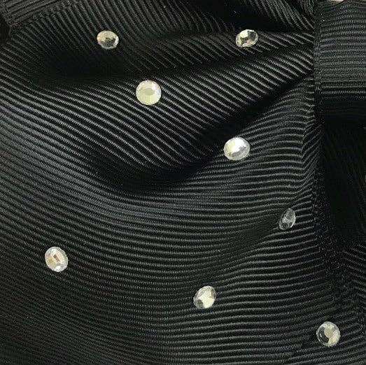 Clear Rhinestones Texas Size Hair Bow