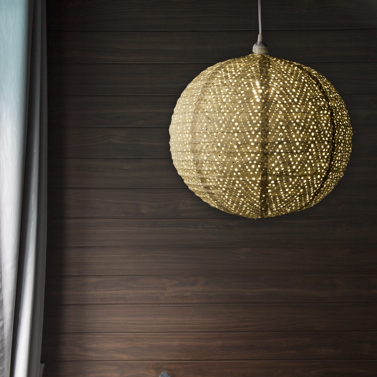 Soji Stella Nova Chevron Pearl - 18" Indoor / Outdoor Pendant Lamp (120V)