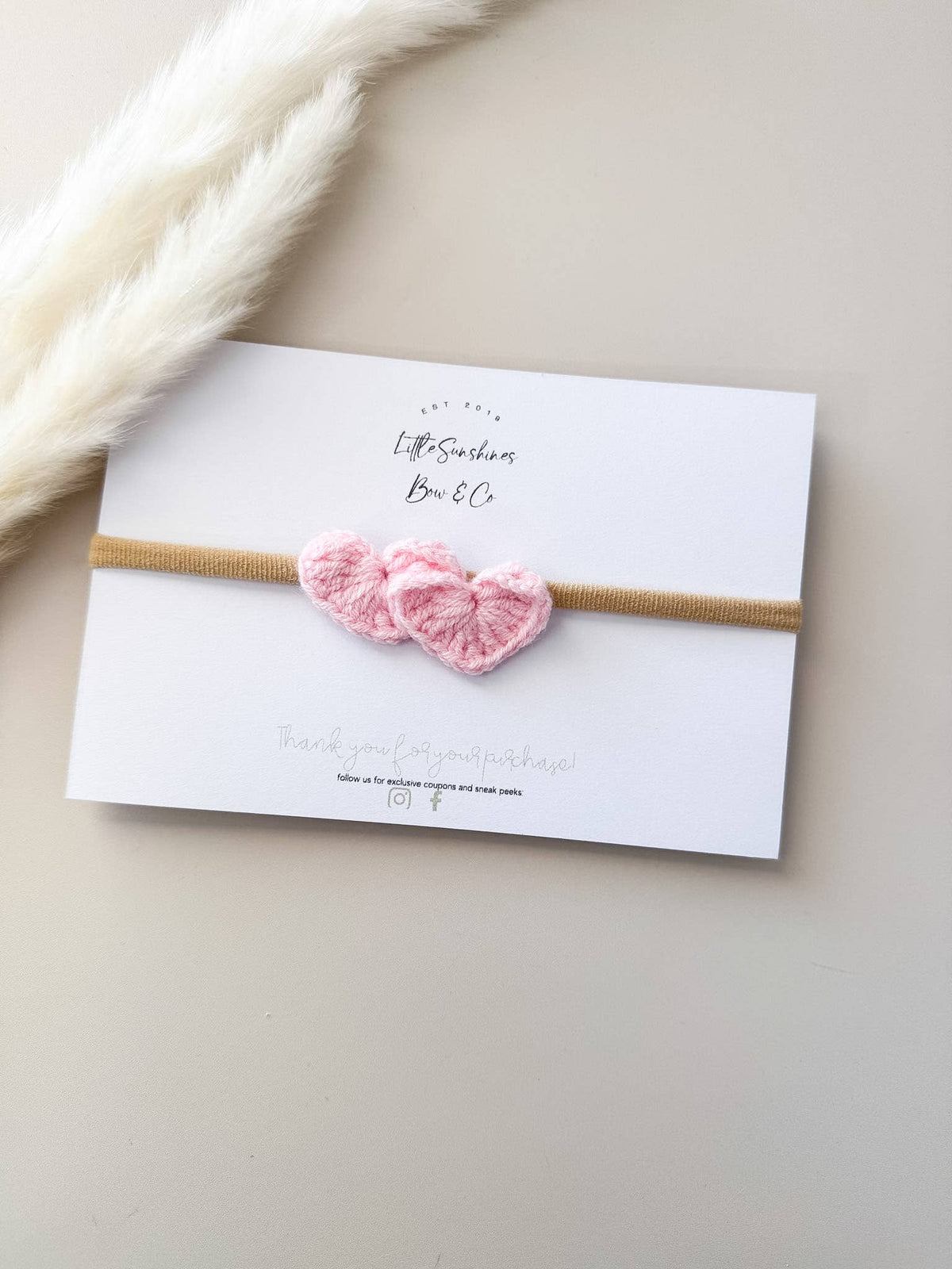Double Heart Hair Clips & Nylon Headbands