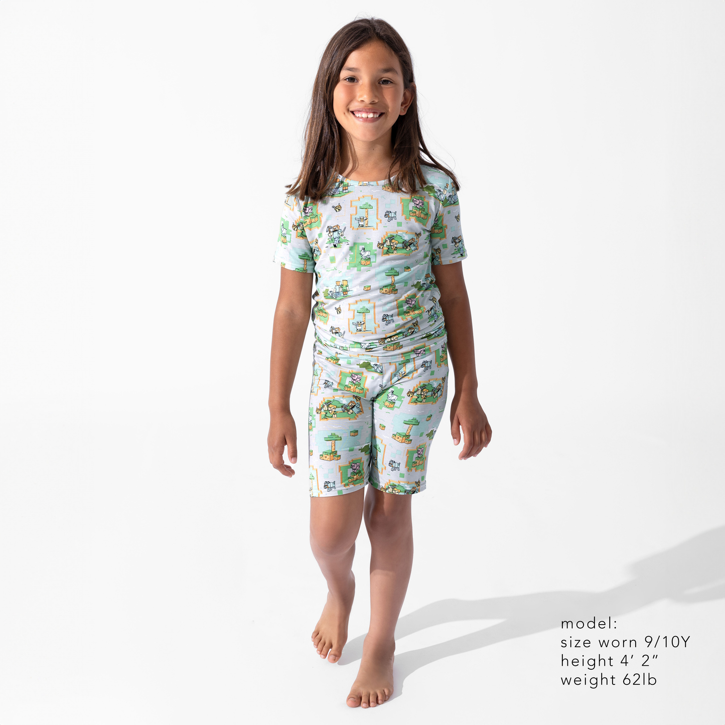 Minecraft Overworld Dreams Bamboo Kids Pajama Short Set