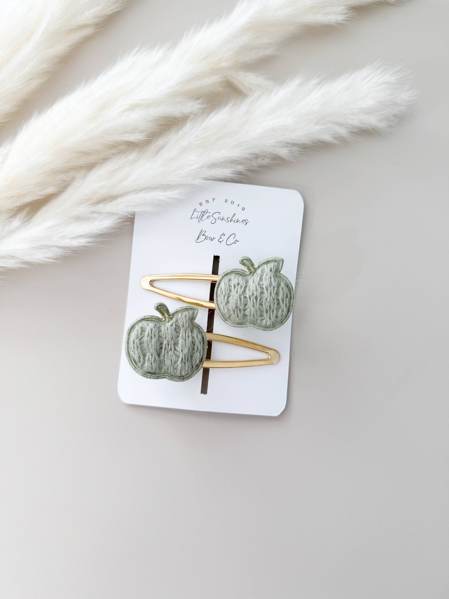 Quilted Pumpkin Hair Clips & Headbands