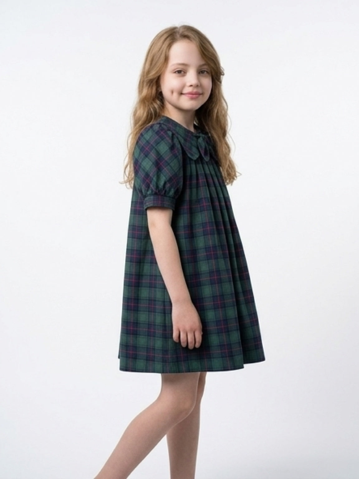 Rosemoor Dress | Heritage Green Tartan Cotton