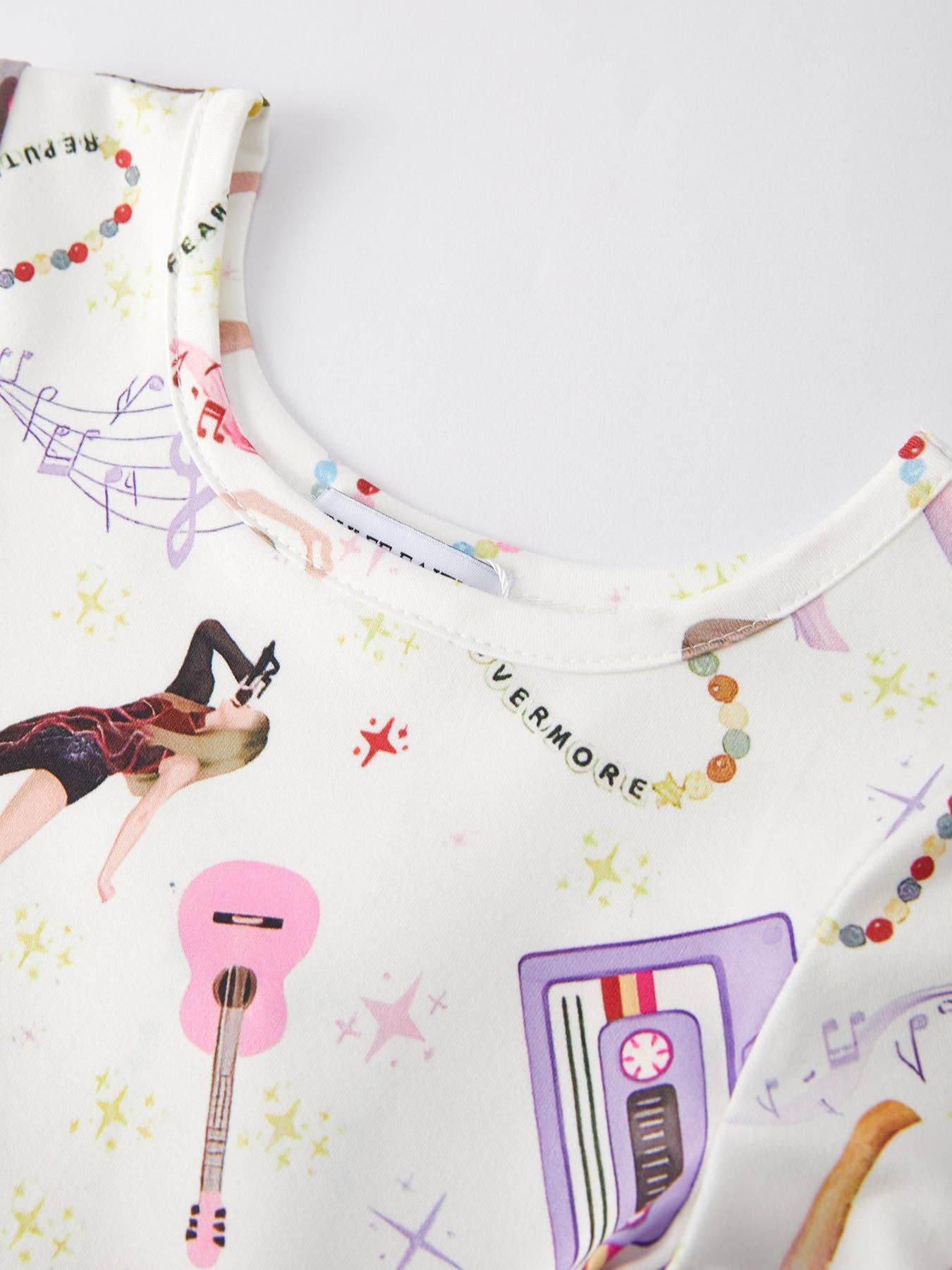 Valentine's Day TS Print Milk Silk Short Sleeve Print Dress