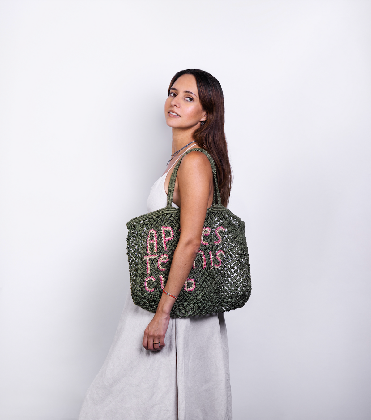 Apres Tennis Club Woven Jute Tote