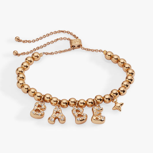 'Babe' Bubble Beaded Bolo Bracelet