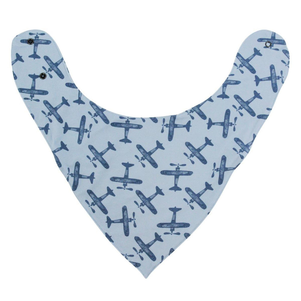 Baby Bib - Airplane Blue