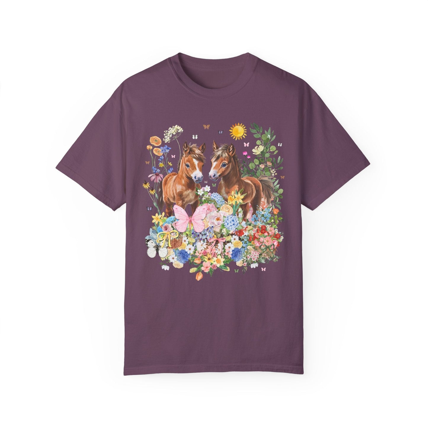 Baby Horses in Flowers