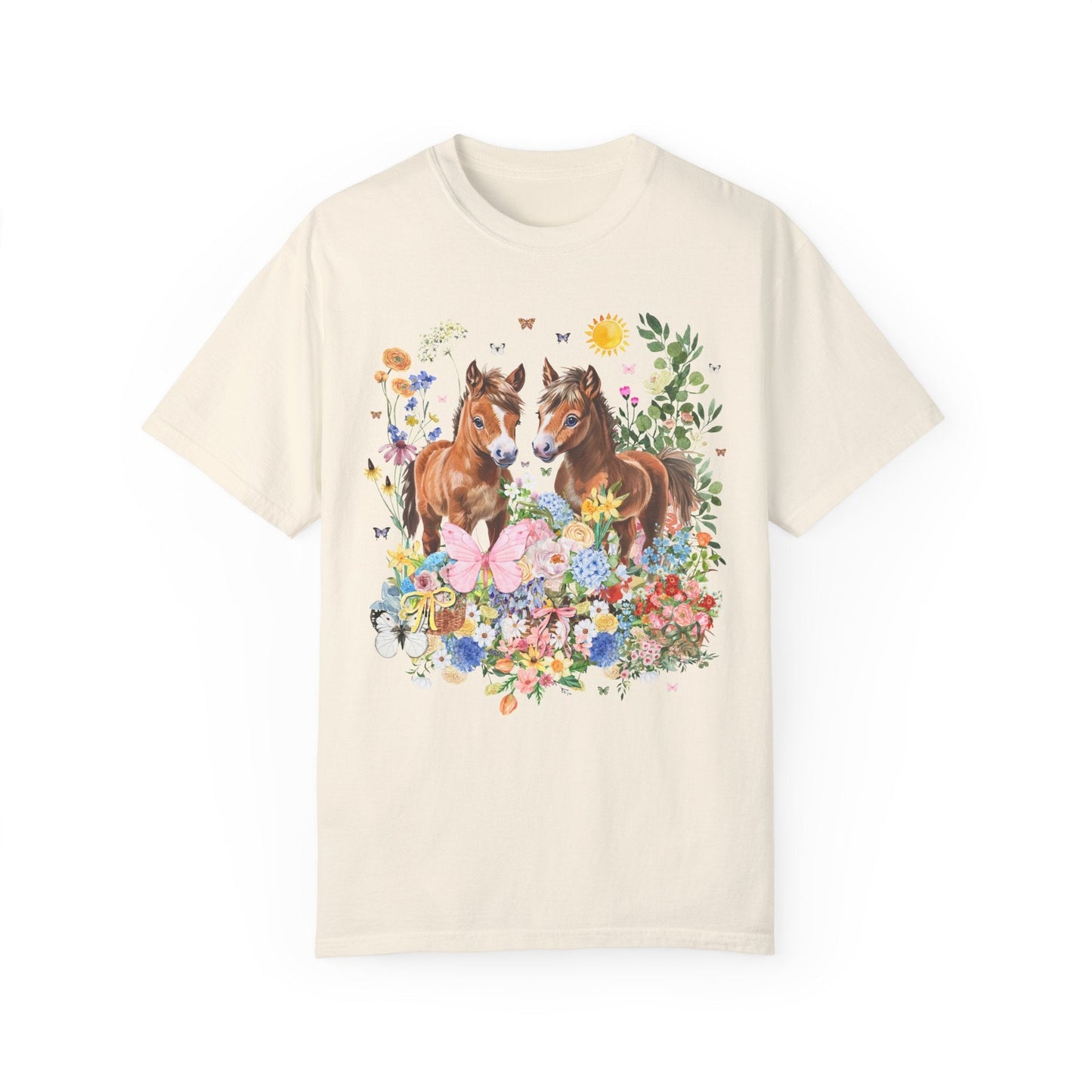 Baby Horses in Flowers