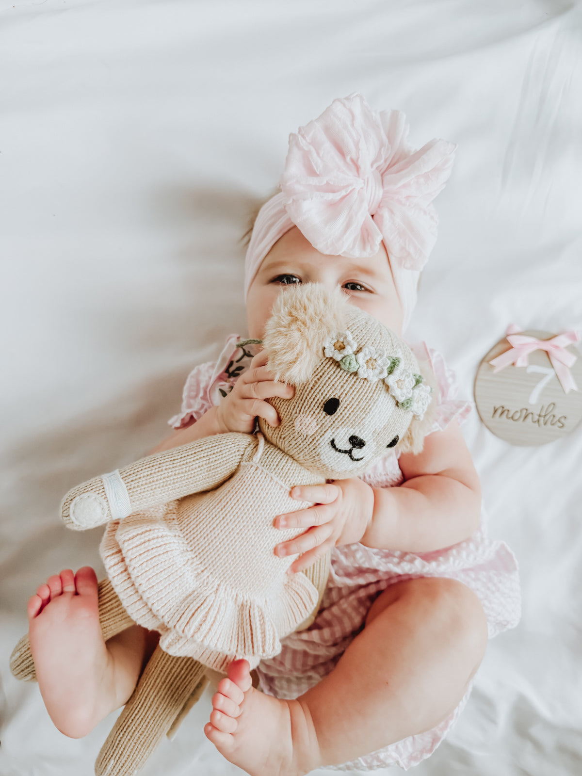 Ruffled Headband- Perfect Pink