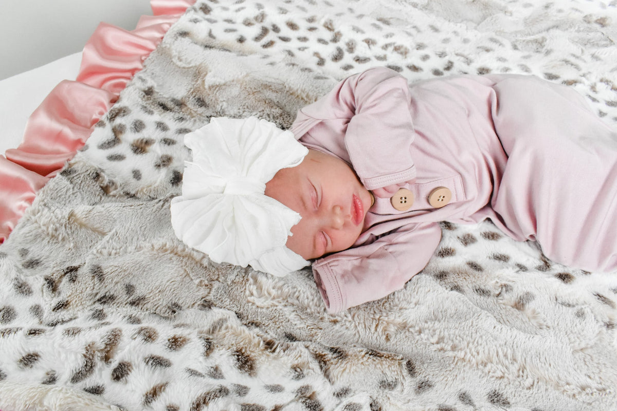 Ruffled Headband- Off White