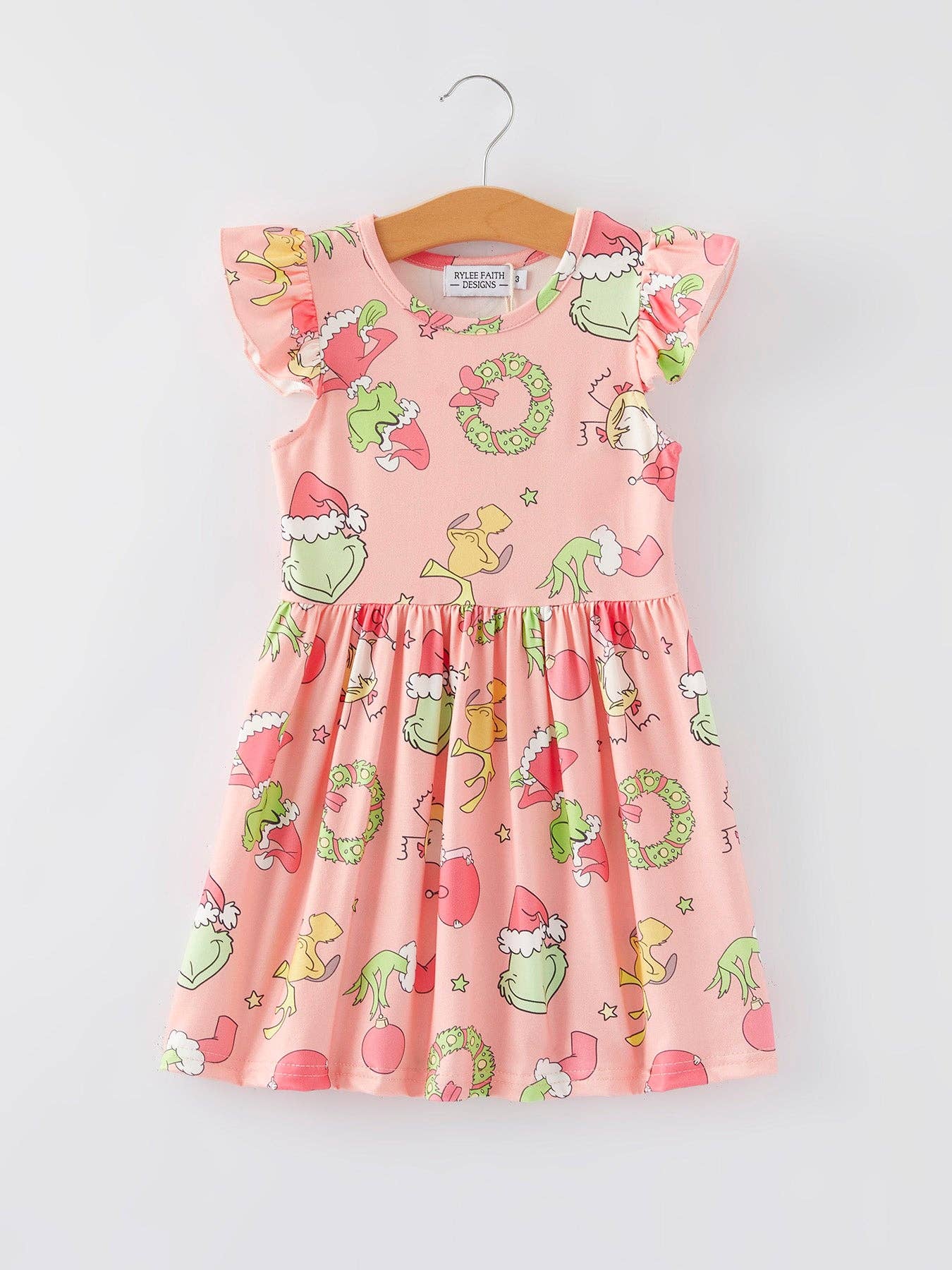 pink grinch dress Pink Girl Grinch Circle Tutu Dress