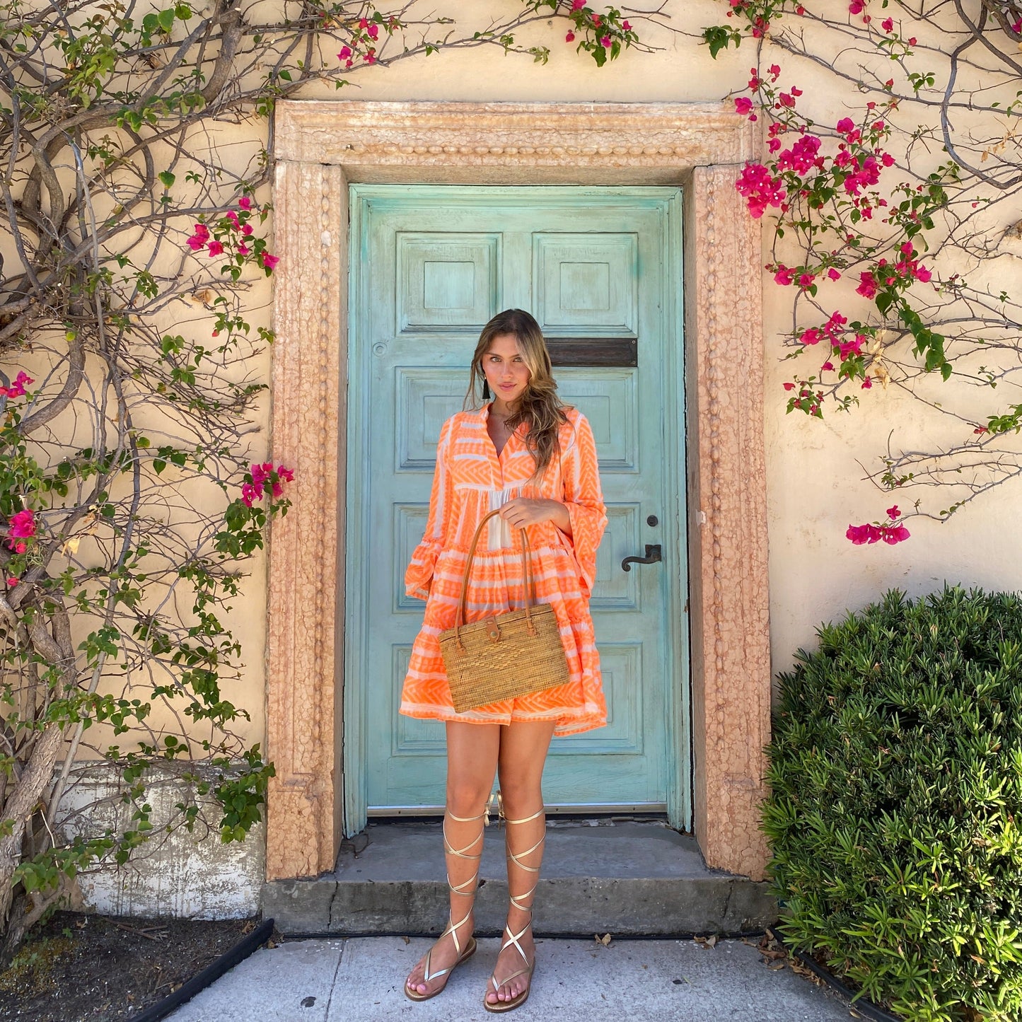 Bali Rattan Handbag - Capri